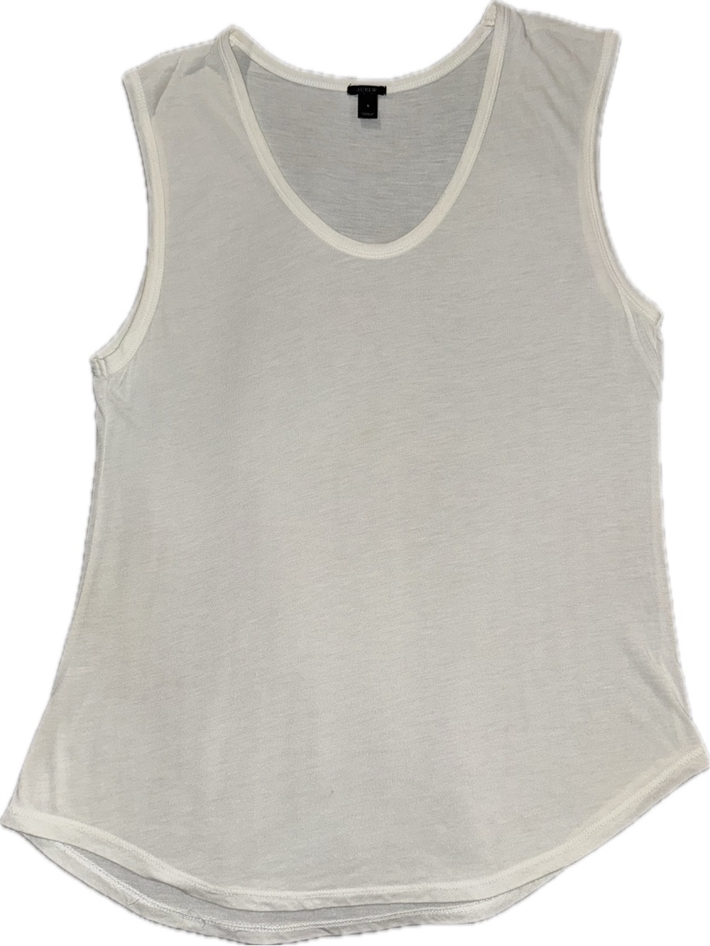 J. Crew White Scoop Neck Tank